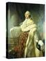 Portrait of Louis XV Wearing Robes of State-Antoine Francois Callet-Stretched Canvas