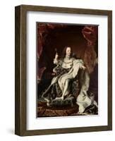 Portrait of Louis XV-Hyacinthe Rigaud-Framed Giclee Print