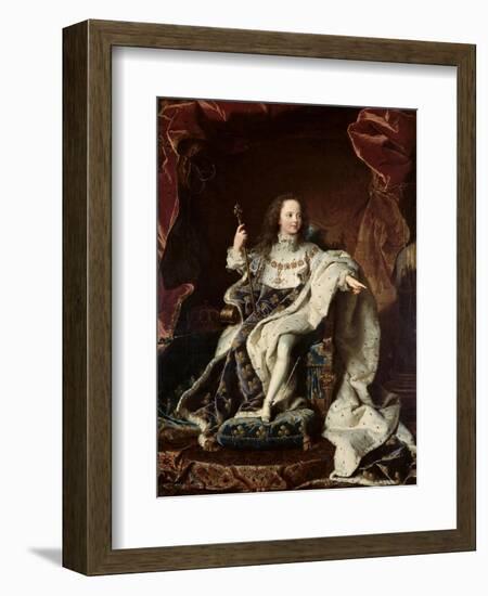 Portrait of Louis XV-Hyacinthe Rigaud-Framed Giclee Print