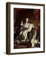 Portrait of Louis XV-Hyacinthe Rigaud-Framed Giclee Print