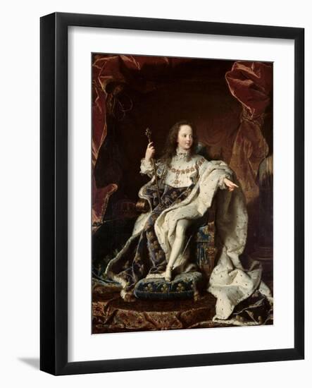 Portrait of Louis XV-Hyacinthe Rigaud-Framed Giclee Print
