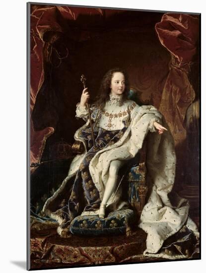 Portrait of Louis XV-Hyacinthe Rigaud-Mounted Giclee Print