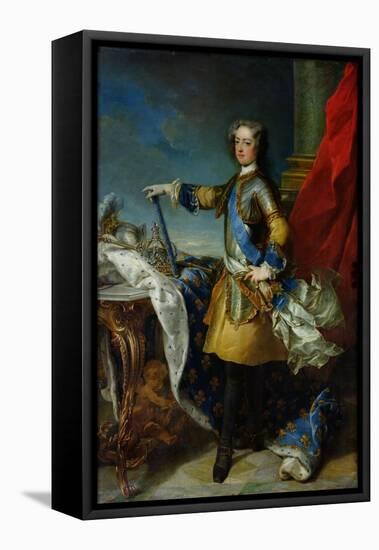 Portrait of Louis XV-Jean-Baptiste van Loo-Framed Stretched Canvas