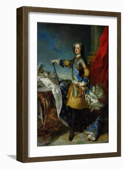 Portrait of Louis XV-Jean-Baptiste van Loo-Framed Giclee Print