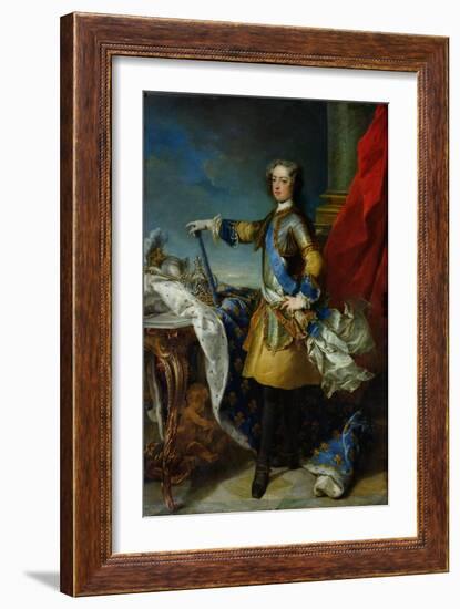 Portrait of Louis XV-Jean-Baptiste van Loo-Framed Giclee Print