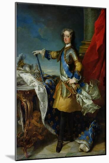 Portrait of Louis XV-Jean-Baptiste van Loo-Mounted Giclee Print