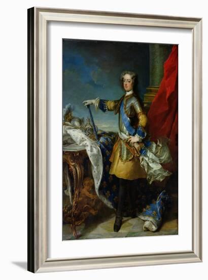 Portrait of Louis XV-Jean-Baptiste van Loo-Framed Giclee Print