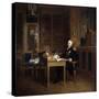 Portrait of Louis XVIII at His Desk in the Tuileries by Francois Gerard-null-Stretched Canvas