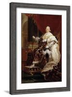 Portrait of Louis XVIII in Coronation Robes-null-Framed Giclee Print