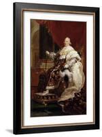 Portrait of Louis XVIII in Coronation Robes-null-Framed Giclee Print