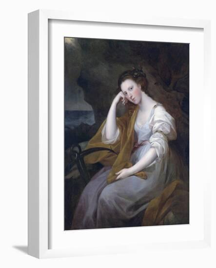 Portrait of Louisa Leveson Gower as Spes (Goddess of Hope)-Angelica Kauffman-Framed Giclee Print