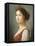Portrait of Louisa, Queen of Prussia, Bust Length in a Terracotta Dress with White a Pearl Necklace-Elisabeth Louise Vigee-LeBrun-Framed Stretched Canvas
