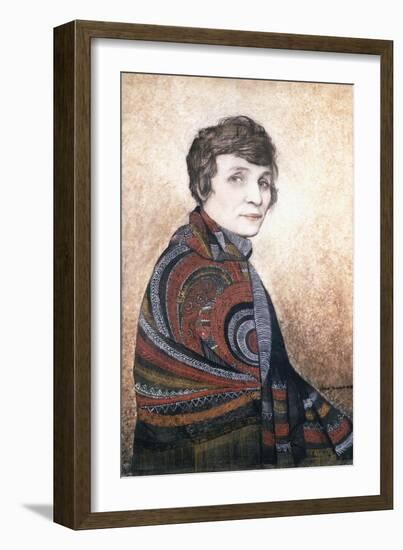 Portrait of Louise Boulanger-Jean Dunand-Framed Giclee Print