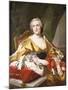 Portrait of Louise Elisabeth De Bourbon, Duchess of Parma, Seated, Three-Quarter Length-Louis Michel Van Loo-Mounted Giclee Print