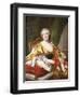 Portrait of Louise Elisabeth De Bourbon, Duchess of Parma, Seated, Three-Quarter Length-Louis Michel Van Loo-Framed Giclee Print