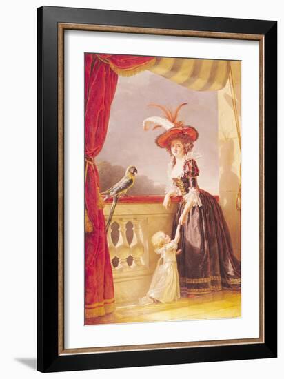 Portrait of Louise-Elisabeth de France Duchess of Parma and Her Son Ferdinand, 1786-Adelaide Labille-Guiard-Framed Giclee Print