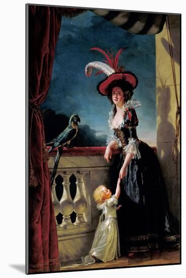 Portrait of Louise-Elisabeth of France with Her Son Ferdinand-Adélaïde Labille-Guiard-Mounted Giclee Print