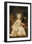 Portrait of Louise Marie Josephine de Savoie, in a White Satin Dress-Joseph Boze-Framed Giclee Print