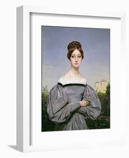 Portrait of Louise Vernet-Horace Vernet-Framed Giclee Print