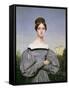 Portrait of Louise Vernet-Horace Vernet-Framed Stretched Canvas
