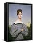 Portrait of Louise Vernet-Horace Vernet-Framed Stretched Canvas