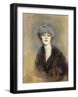 Portrait of Lucette, c.1913-Paul Cesar Helleu-Framed Giclee Print