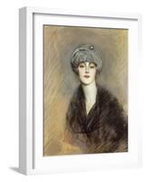 Portrait of Lucette, c.1913-Paul Cesar Helleu-Framed Giclee Print