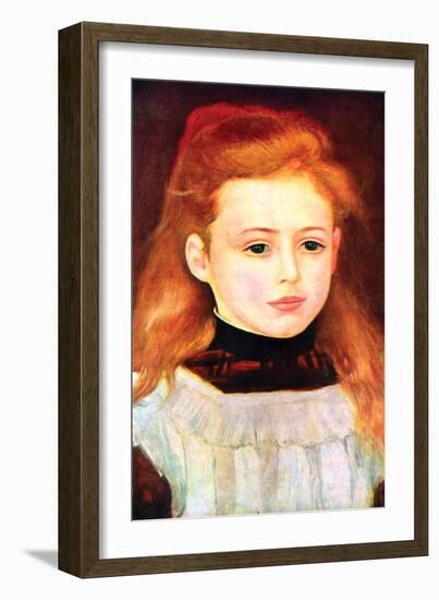 Portrait of Lucie Bernard-Pierre-Auguste Renoir-Framed Art Print