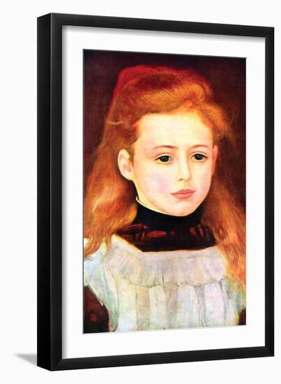 Portrait of Lucie Bernard-Pierre-Auguste Renoir-Framed Art Print