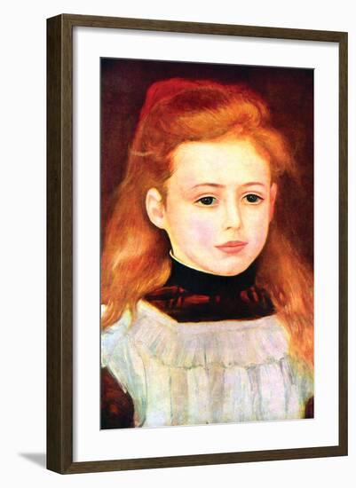Portrait of Lucie Bernard-Pierre-Auguste Renoir-Framed Art Print