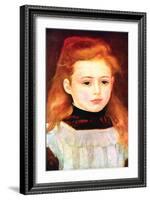 Portrait of Lucie Bernard-Pierre-Auguste Renoir-Framed Art Print