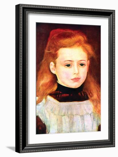 Portrait of Lucie Bernard-Pierre-Auguste Renoir-Framed Art Print