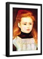 Portrait of Lucie Bernard-Pierre-Auguste Renoir-Framed Art Print