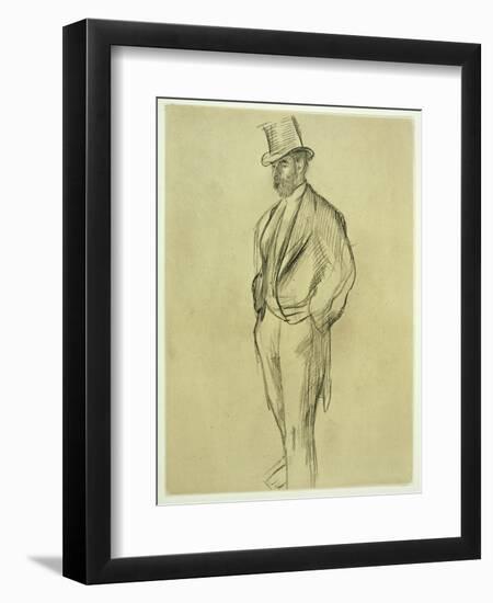 Portrait of Ludovic Halevy (1834-1908), from 'La Famille Cardinal' by Ludovic Halevy, C.1880S-Edgar Degas-Framed Giclee Print