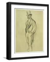 Portrait of Ludovic Halevy (1834-1908), from 'La Famille Cardinal' by Ludovic Halevy, C.1880S-Edgar Degas-Framed Giclee Print