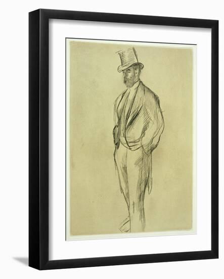 Portrait of Ludovic Halevy (1834-1908), from 'La Famille Cardinal' by Ludovic Halevy, C.1880S-Edgar Degas-Framed Giclee Print