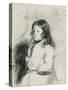 Portrait of Ludovic-Rodo Pissarro (1878-1952), C. 1883 - 1884 (Black Chalk)-Camille Pissarro-Stretched Canvas