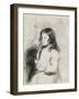 Portrait of Ludovic-Rodo Pissarro (1878-1952), C. 1883 - 1884 (Black Chalk)-Camille Pissarro-Framed Giclee Print
