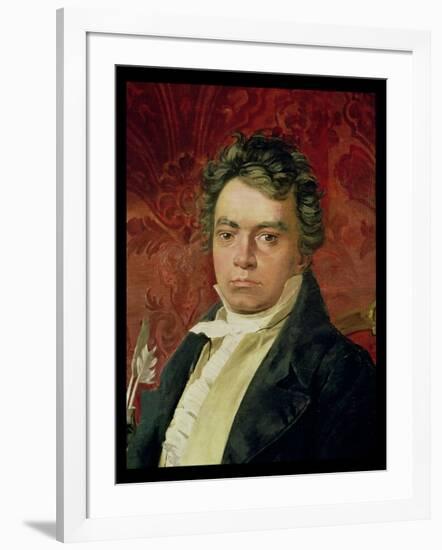 Portrait of Ludwig Van Beethoven (1770-1827)-null-Framed Giclee Print