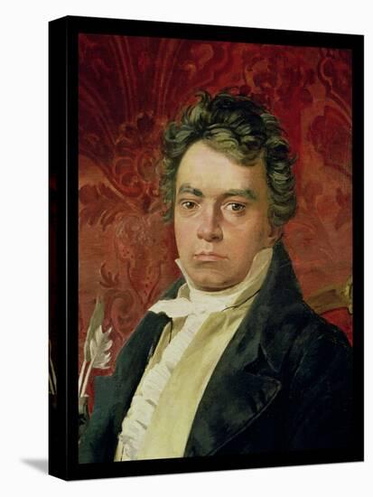 Portrait of Ludwig Van Beethoven (1770-1827)-null-Stretched Canvas