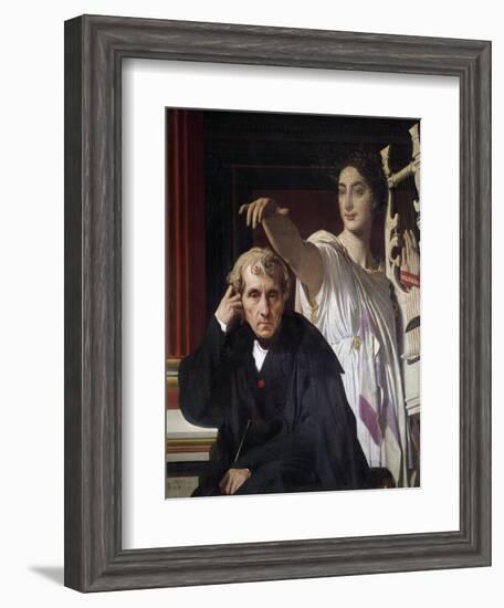 Portrait of Luigi Cherubini, with the Muse of Lyric Poetry - By-null-Framed Giclee Print