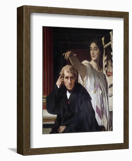 Portrait of Luigi Cherubini, with the Muse of Lyric Poetry - By-null-Framed Giclee Print