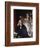 Portrait of Luigi Cherubini, with the Muse of Lyric Poetry - By-null-Framed Giclee Print