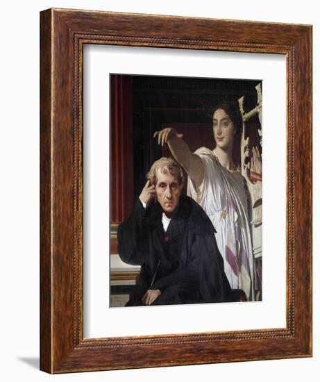 Portrait of Luigi Cherubini, with the Muse of Lyric Poetry - By-null-Framed Giclee Print