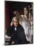 Portrait of Luigi Cherubini, with the Muse of Lyric Poetry - By-null-Mounted Giclee Print