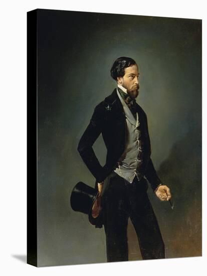 Portrait of Luigi Gaggi, 1850-Pompeo Litta Biumi-Stretched Canvas