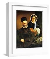 Portrait of M. and Mme. Auguste Manet-Edouard Manet-Framed Giclee Print