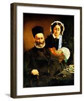 Portrait of M. and Mme. Auguste Manet-Edouard Manet-Framed Giclee Print