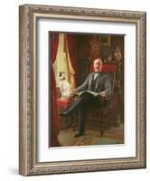 Portrait of M. Le Comte De C. with His Dog-Agnolo Bronzino-Framed Giclee Print