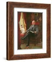 Portrait of M. Le Comte De C. with His Dog-Agnolo Bronzino-Framed Giclee Print